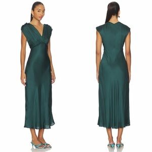ASTR the Label Deitra Dress in Teal Green